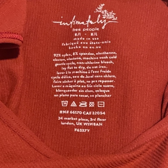 Intimately free people body suit high mock neck keyhole back ribbed M/L M L - Picture 6 of 6